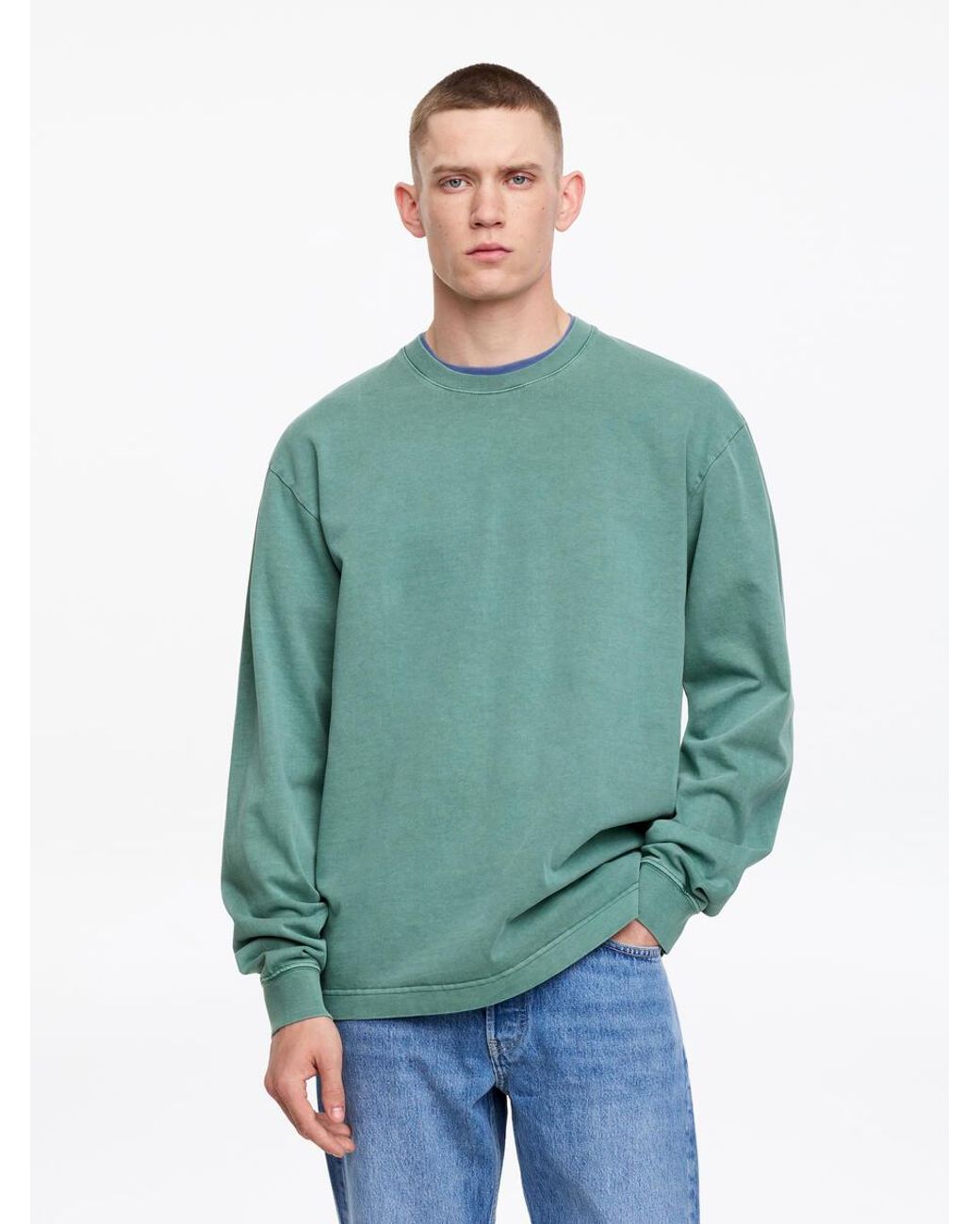 ARKET Green Long-Sleeve T-Shirt for men