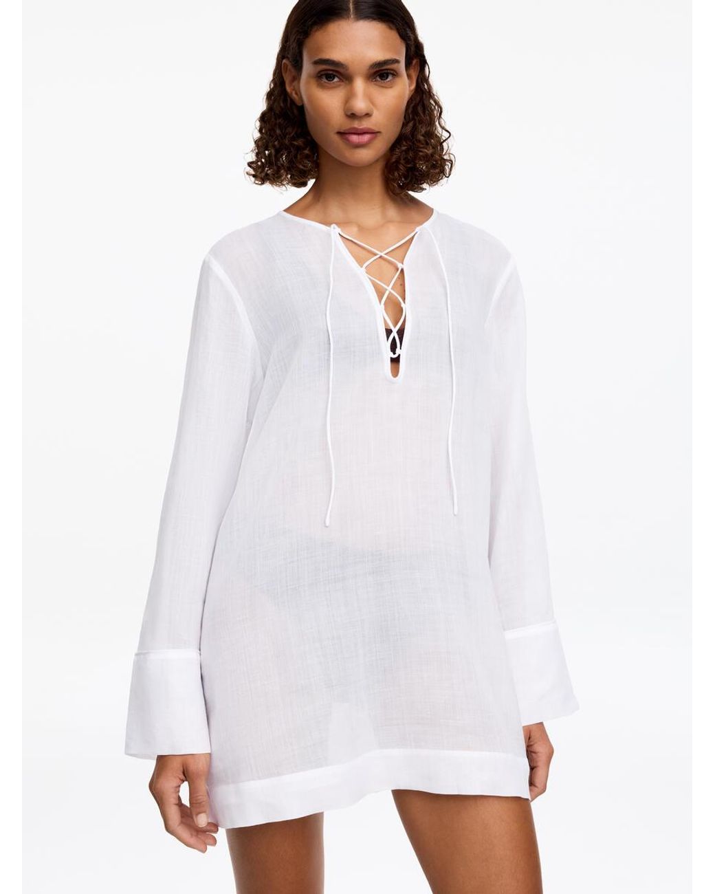 ARKET White Ramie Beach Dress