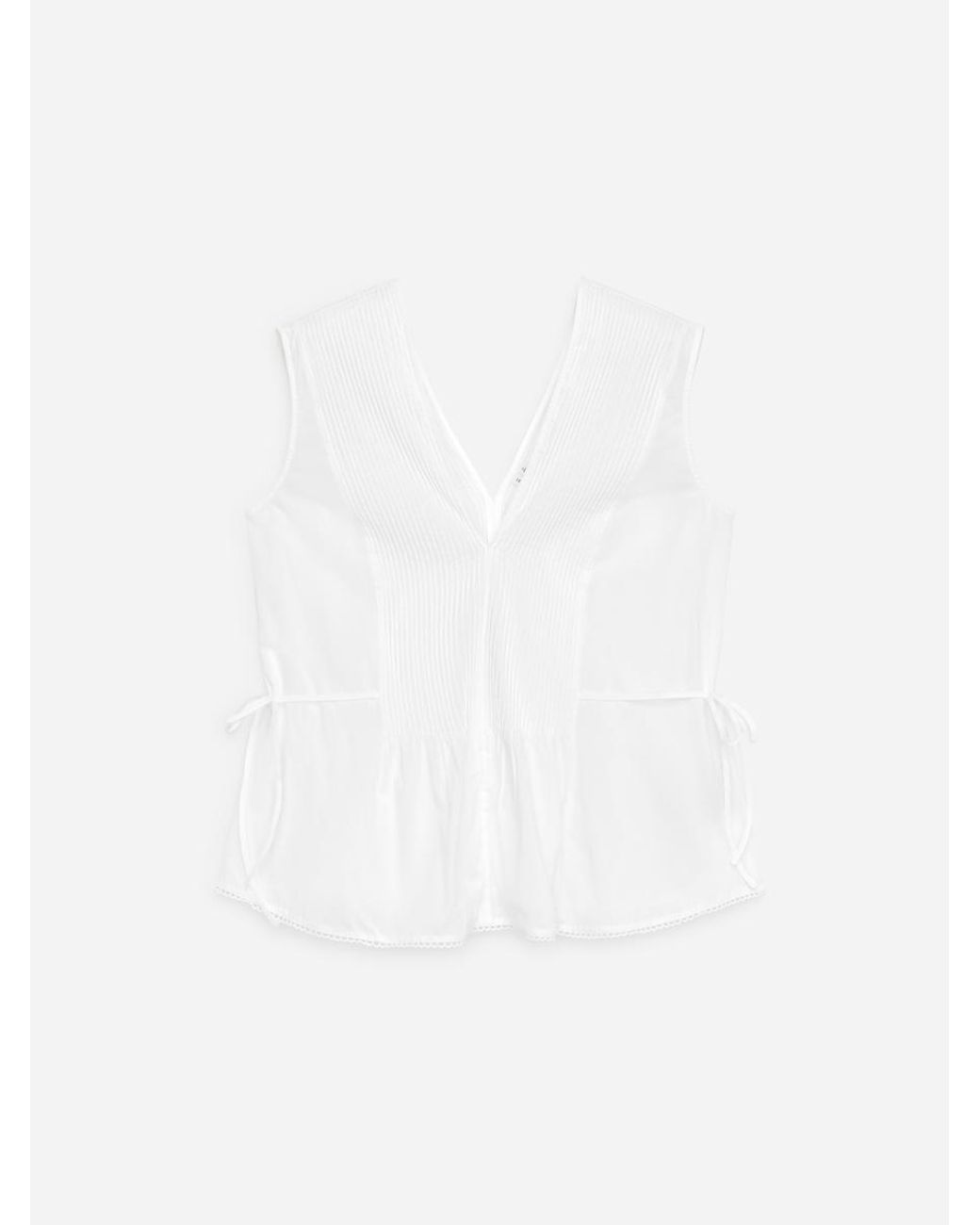 ARKET White Pintuck Top