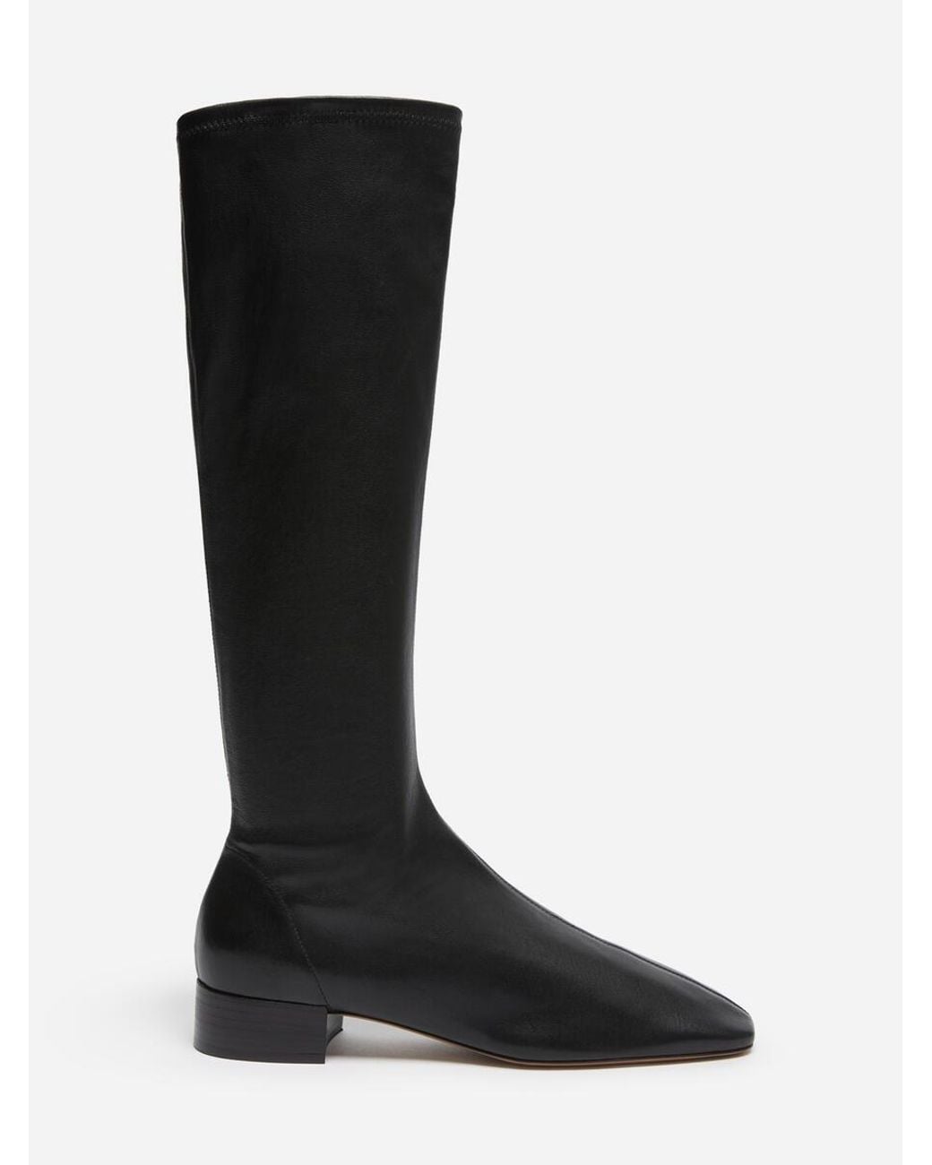 ARKET Black Stretch Leather Boots