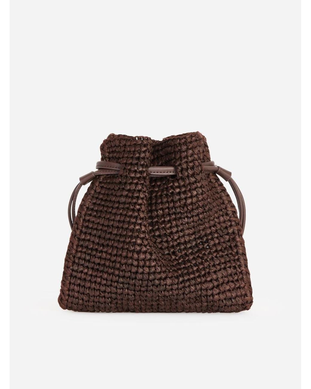 ARKET Brown Gewebte Pouch Aus Stroh