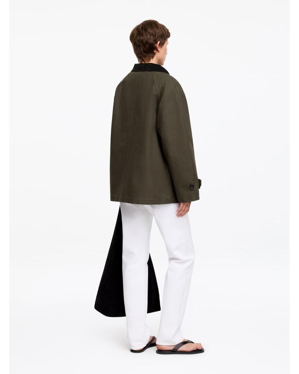 ARKET Green Relaxed Cotton Jacket