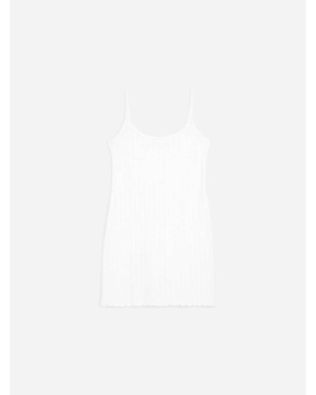 ARKET White Pointelle Knit Slip Dress