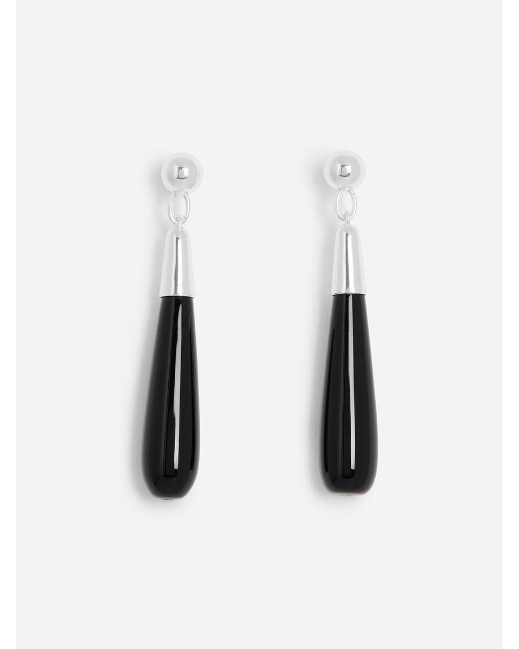 ARKET Black Onyx Stone Earrings