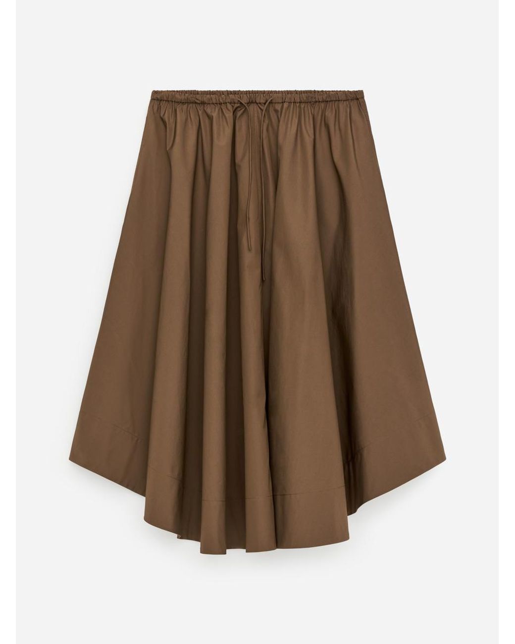 ARKET Brown Wide Cotton Skirt