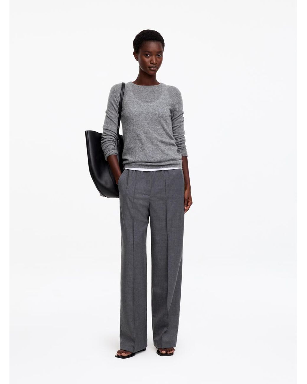 ARKET Elastic Waist Tailored Trousers