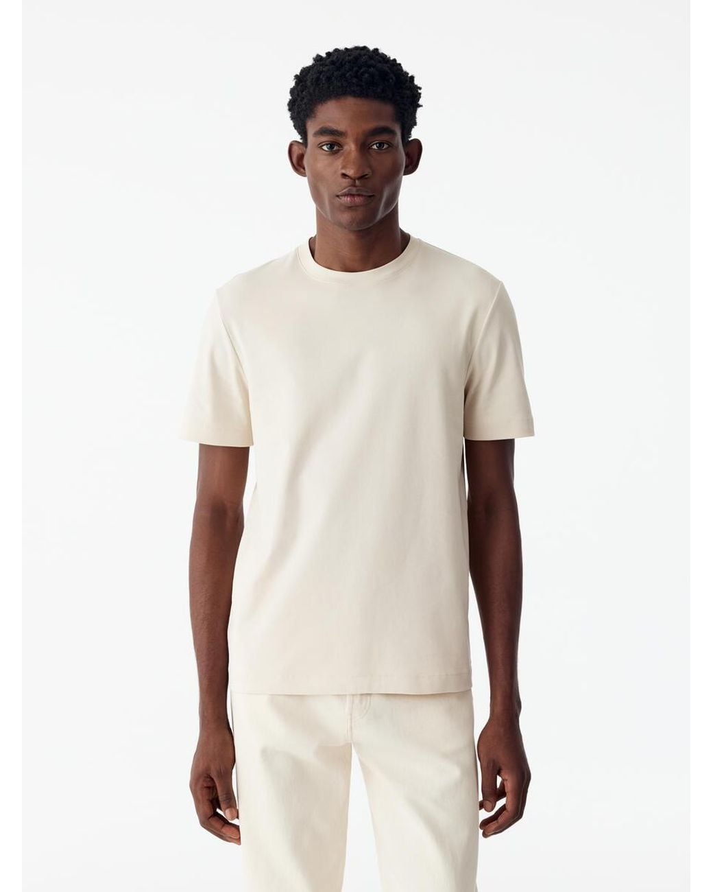 ARKET Natural Regular Interlock T-Shirt for men