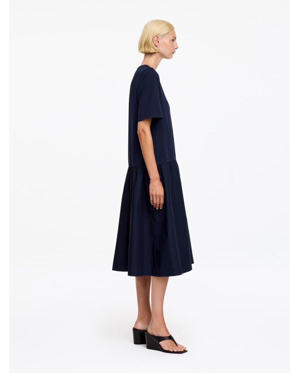 ARKET Blue V-Neck Midi Dress
