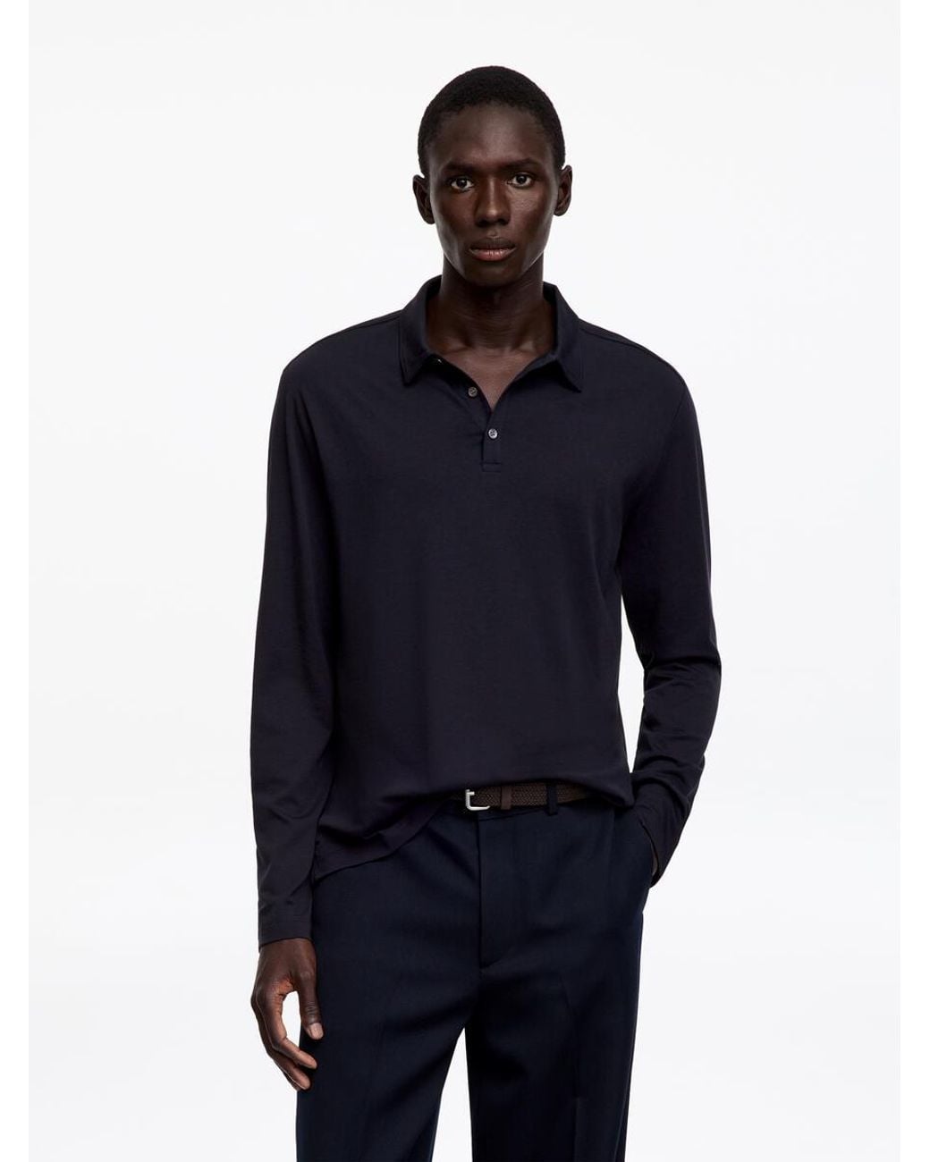 ARKET Blue Lightweight Polo Shirt for men