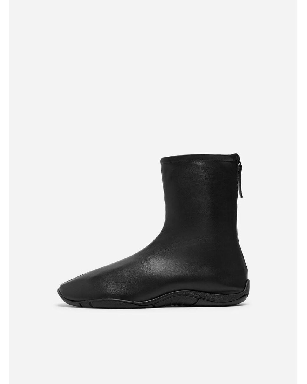 ARKET White Sporty Leather Sock Boots