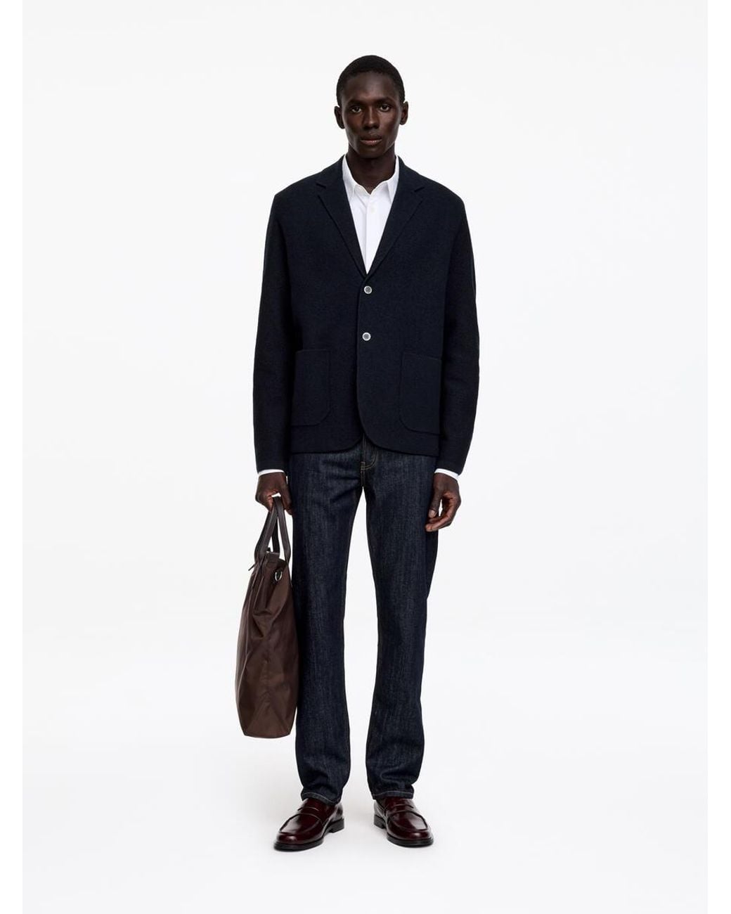 ARKET Blue Boiled Wool Blazer for men