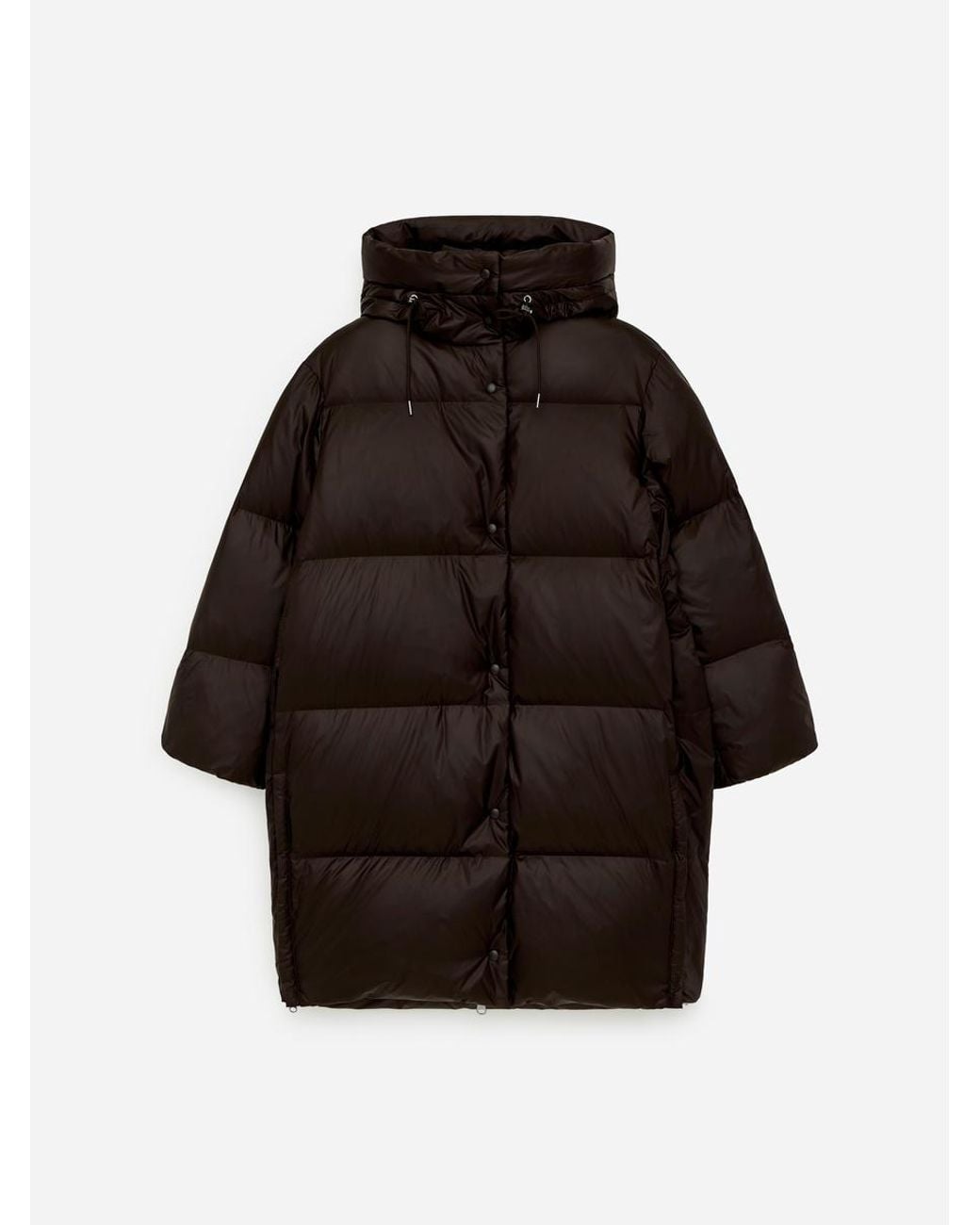 ARKET Black Upcycled Down Long Coat