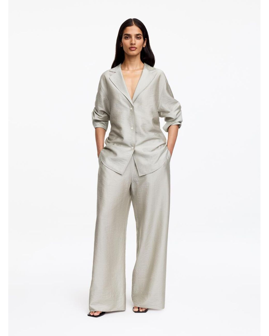 ARKET White Relaxed Trousers