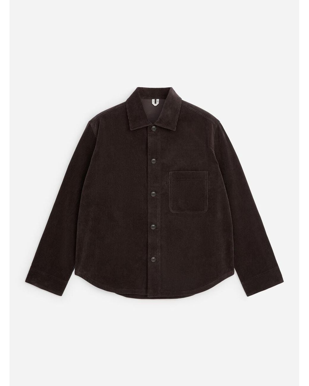 ARKET Black Needlecord Overshirt for men