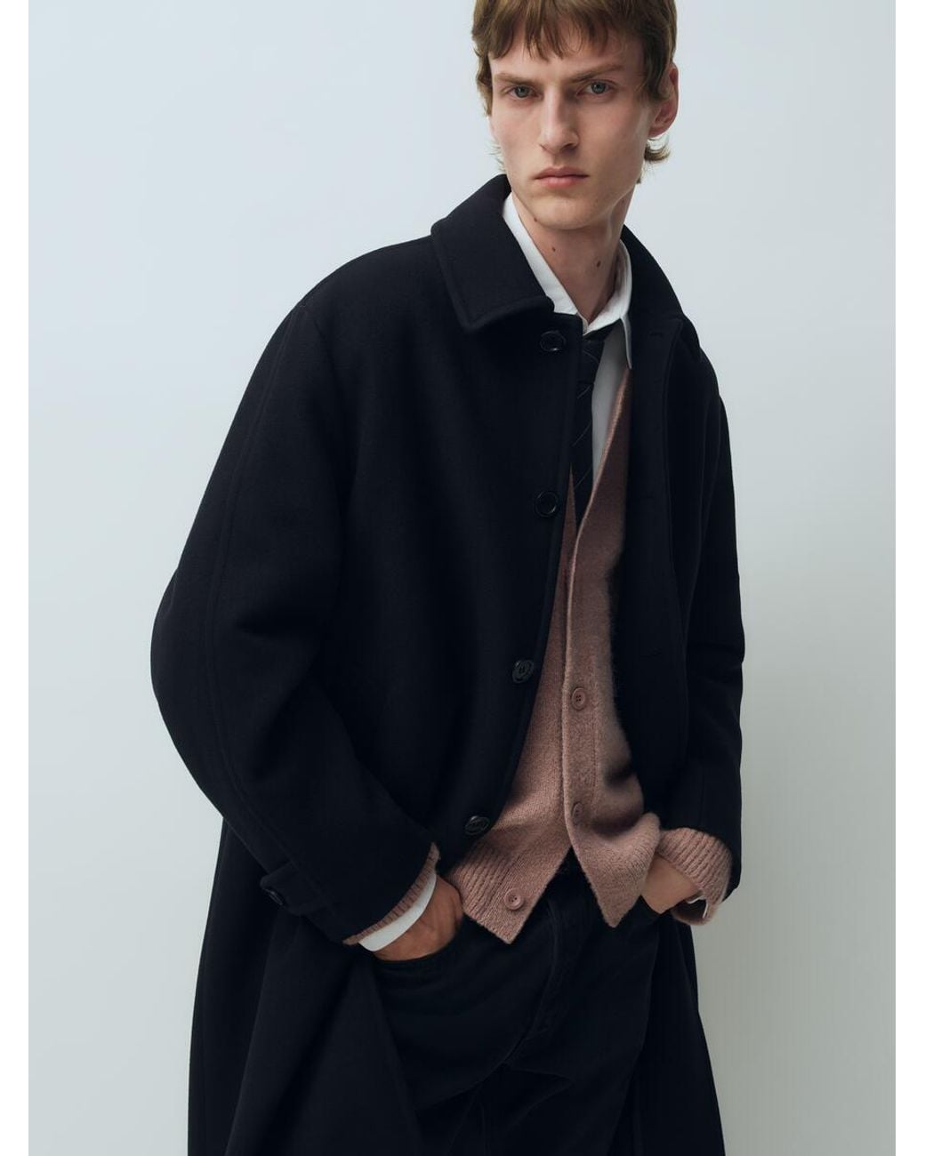 ARKET Pink Wool Blend Cardigan for men