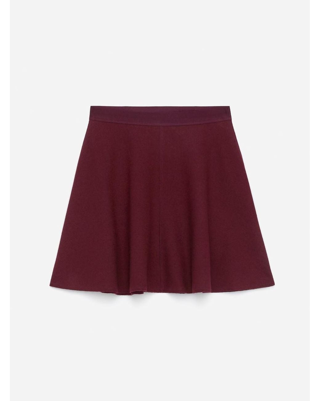 ARKET Red Doublé Wool-Blend Skirt