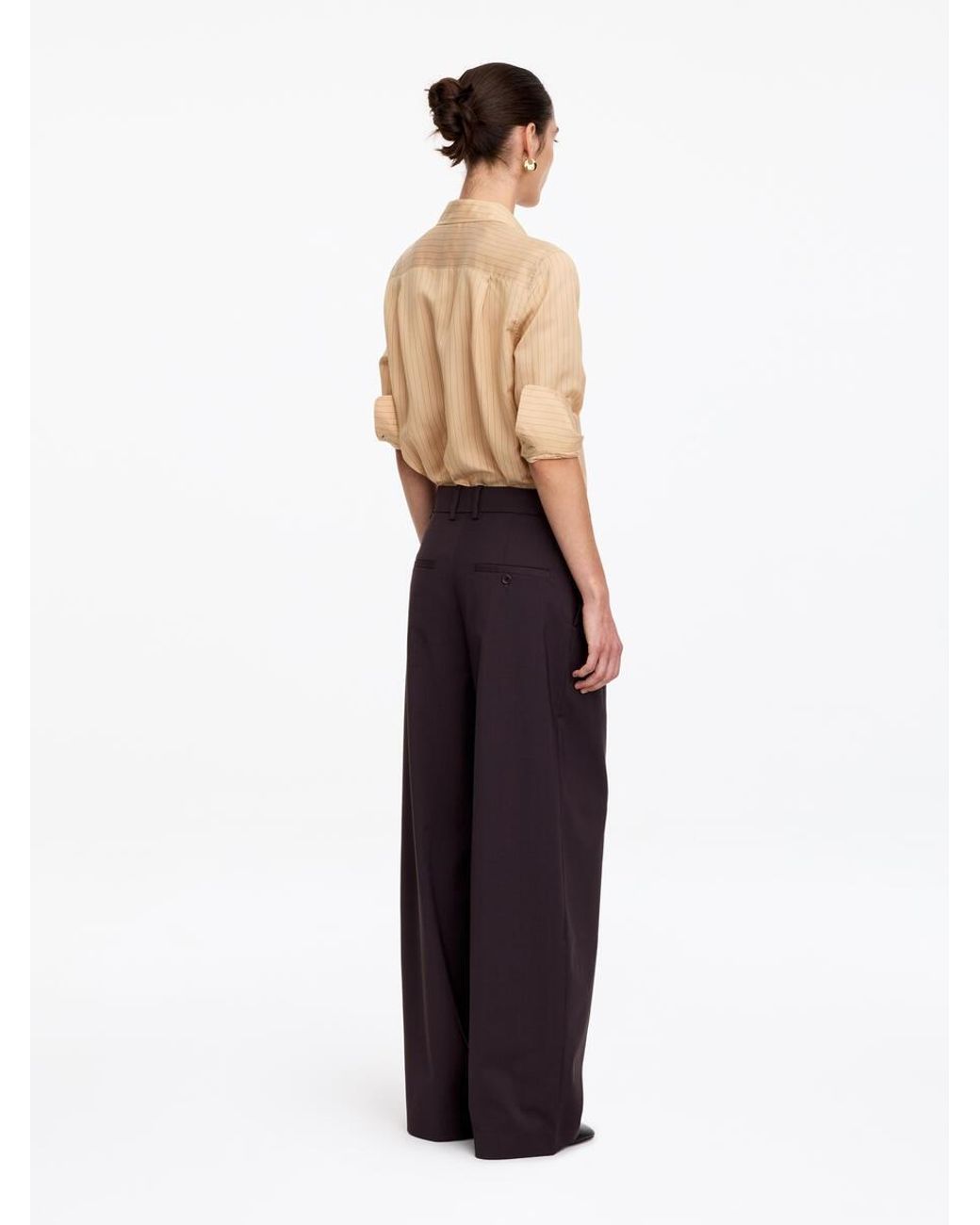 ARKET Purple Wide Tailored Trousers