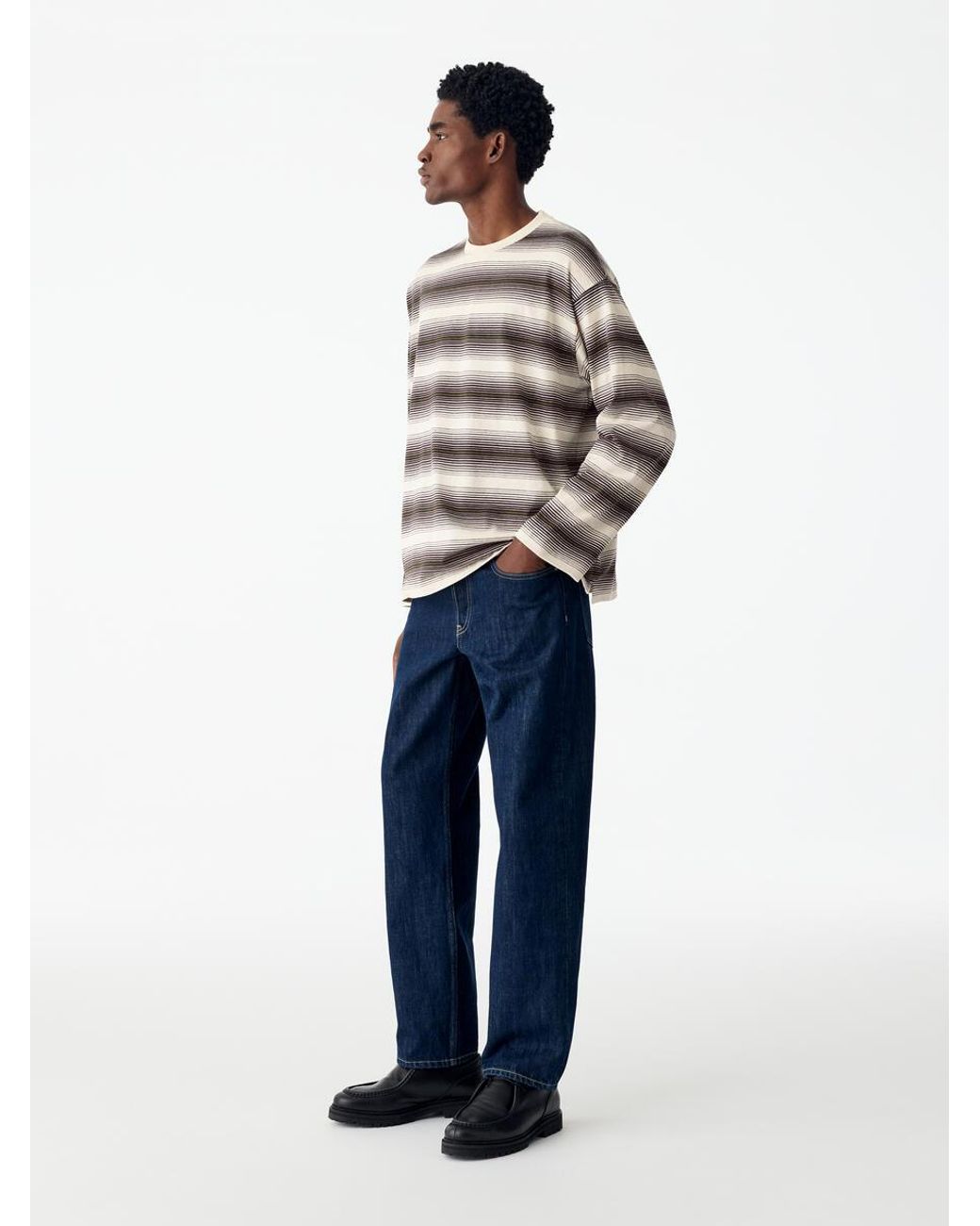 ARKET Gray Relaxed Long-Sleeve T-Shirt for men