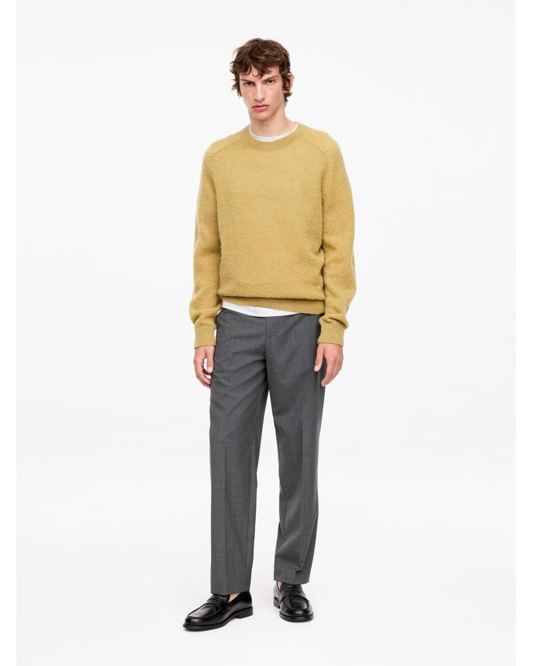 ARKET Gray Relaxed Lightweight Wool Trousers for men