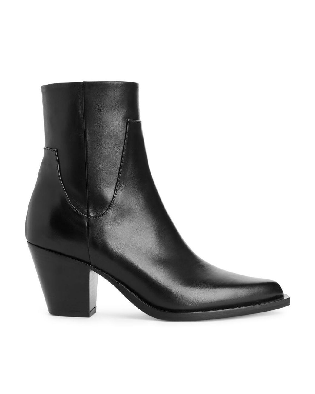 ARKET Leather Ankle Boots in Black - Lyst