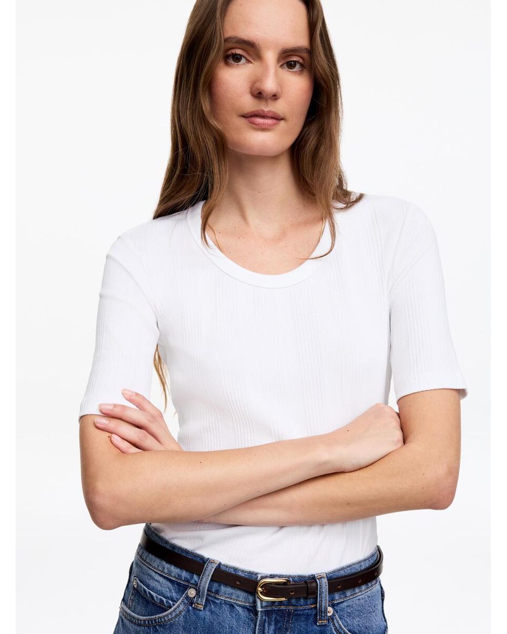 ARKET White Rib T-Shirt