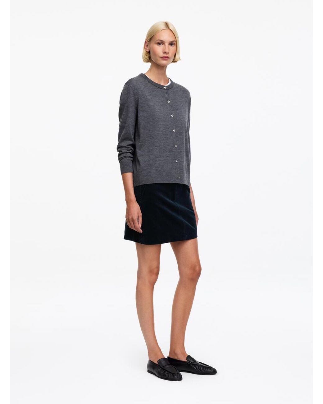 ARKET Blue Corduroy Mini Skirt