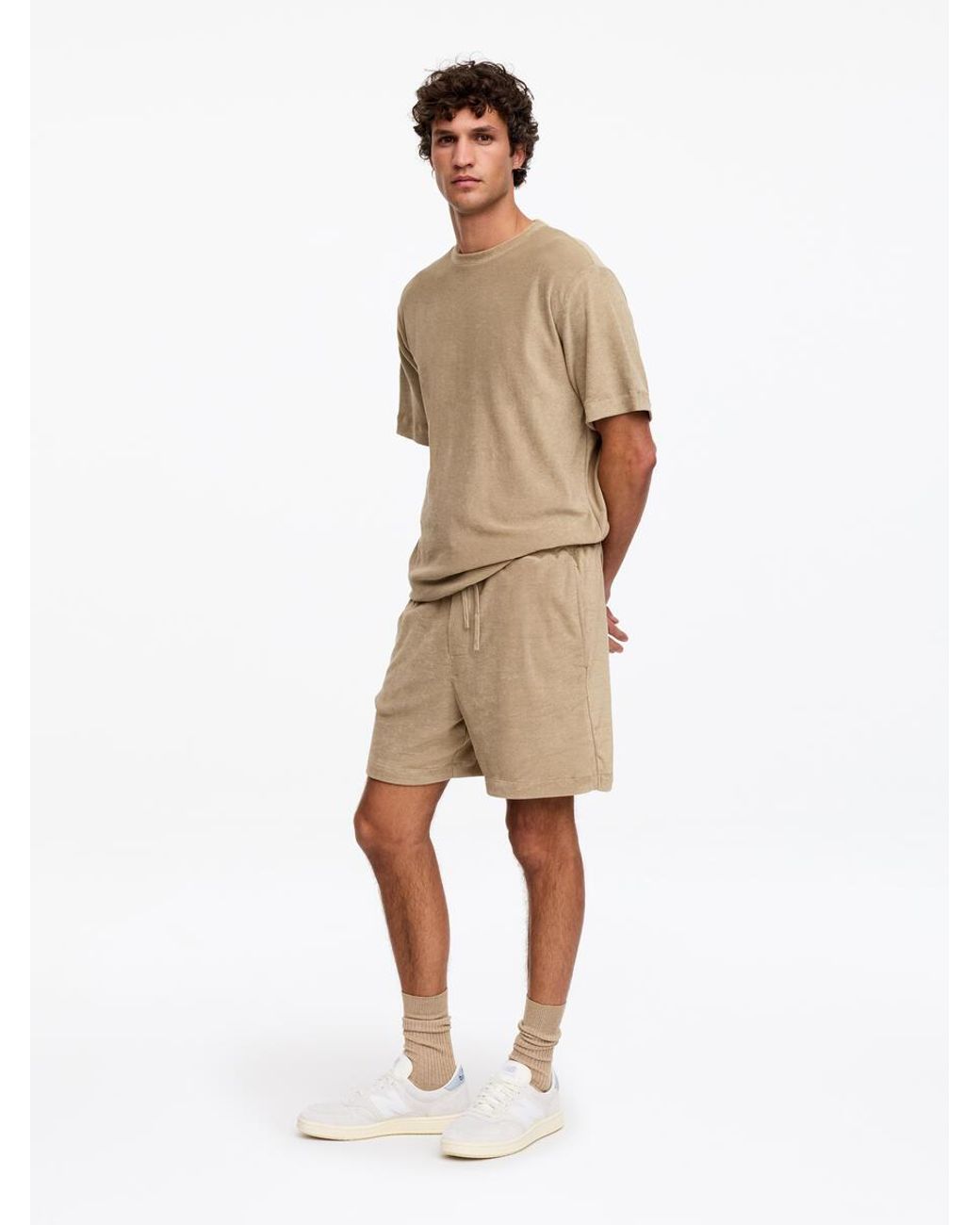 ARKET Natural Cotton Towelling T-Shirt for men