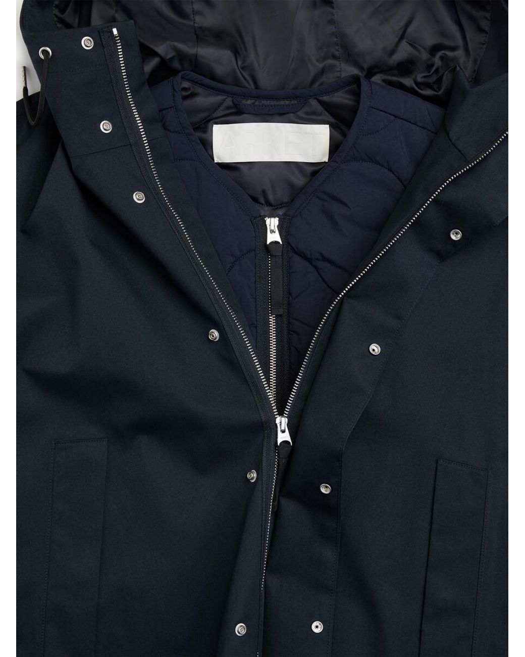 ARKET Blue Hooded Parka for men