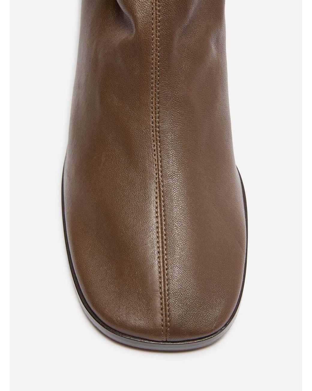 ARKET Brown Stretch Leather Over-The-Knee Boots