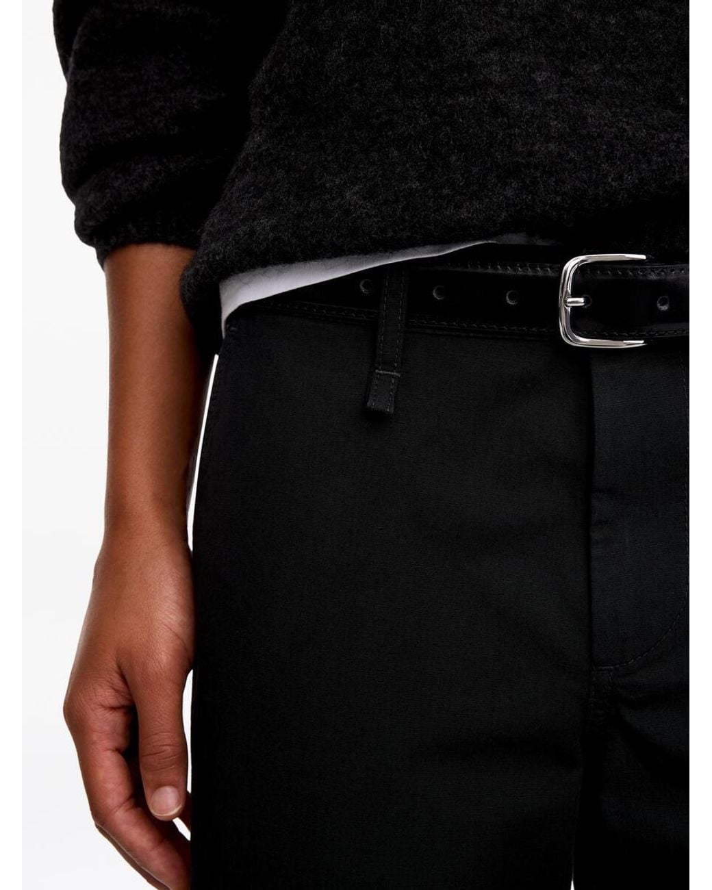 ARKET Black Cotton Chino Trousers