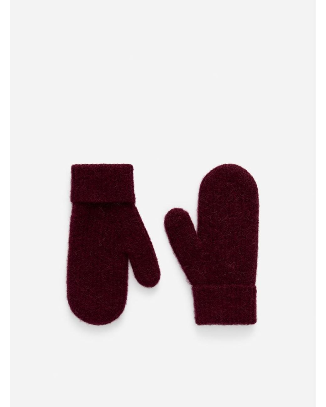 ARKET Purple Wool-Alpaca Blend Mittens