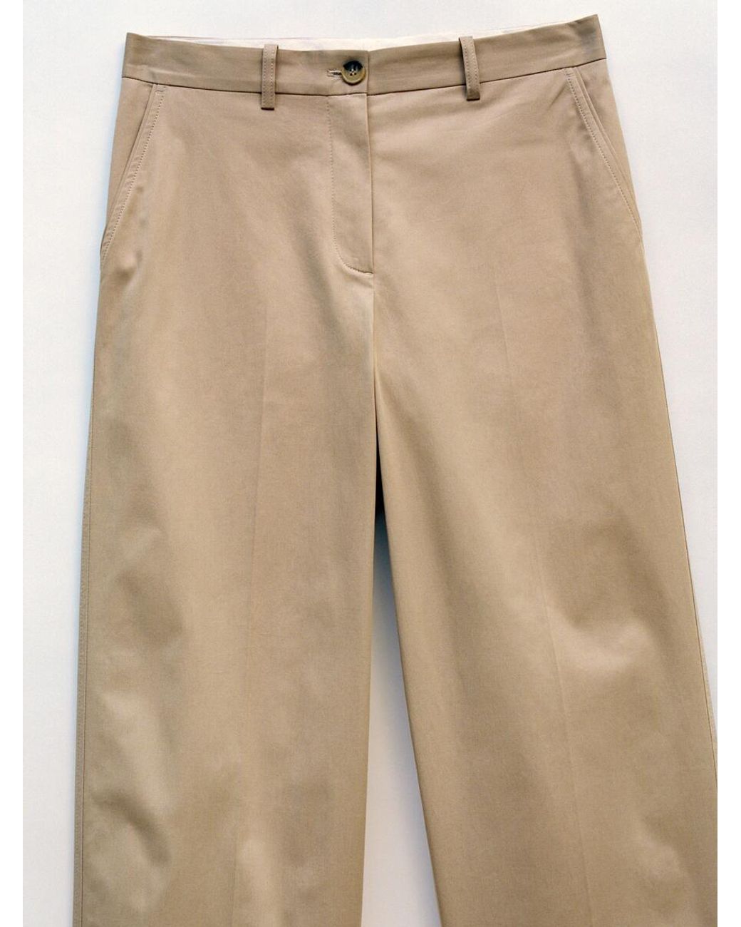 ARKET White Low-Waist Chino Trousers