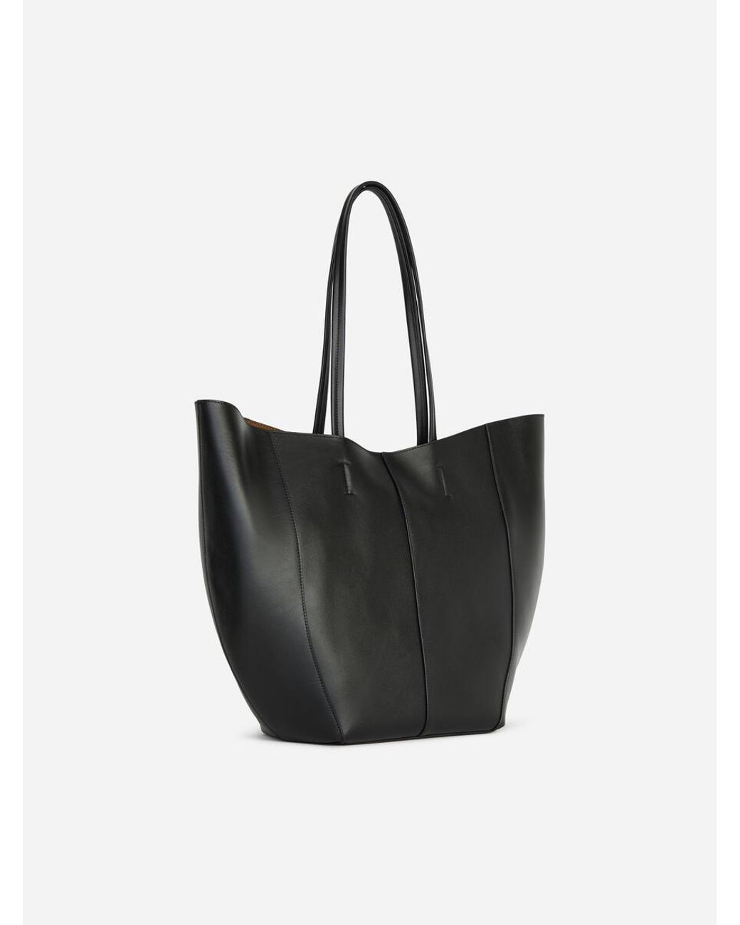 ARKET Black Leather Tote Bag