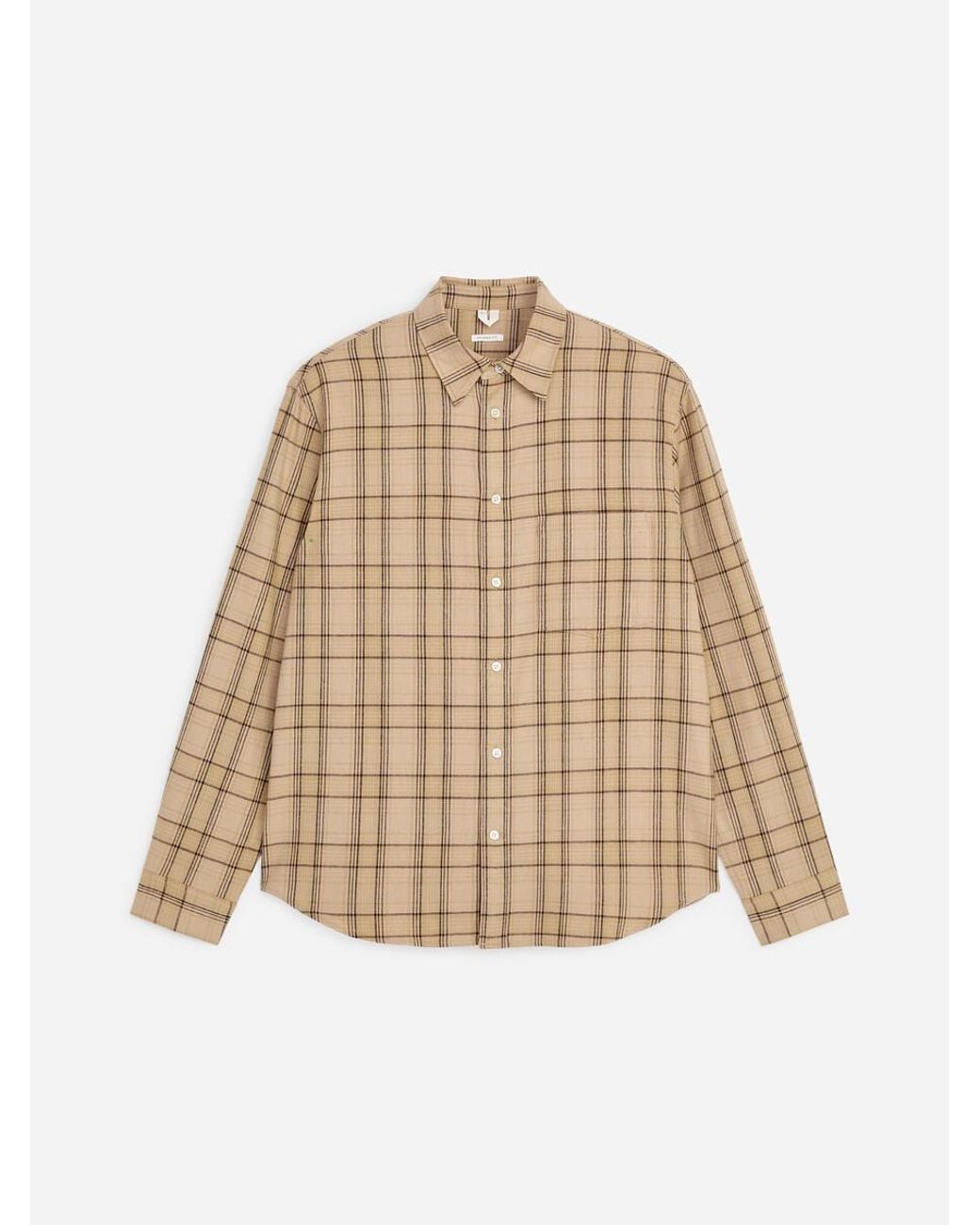 ARKET Natural Brushed Flannel Shirt for men