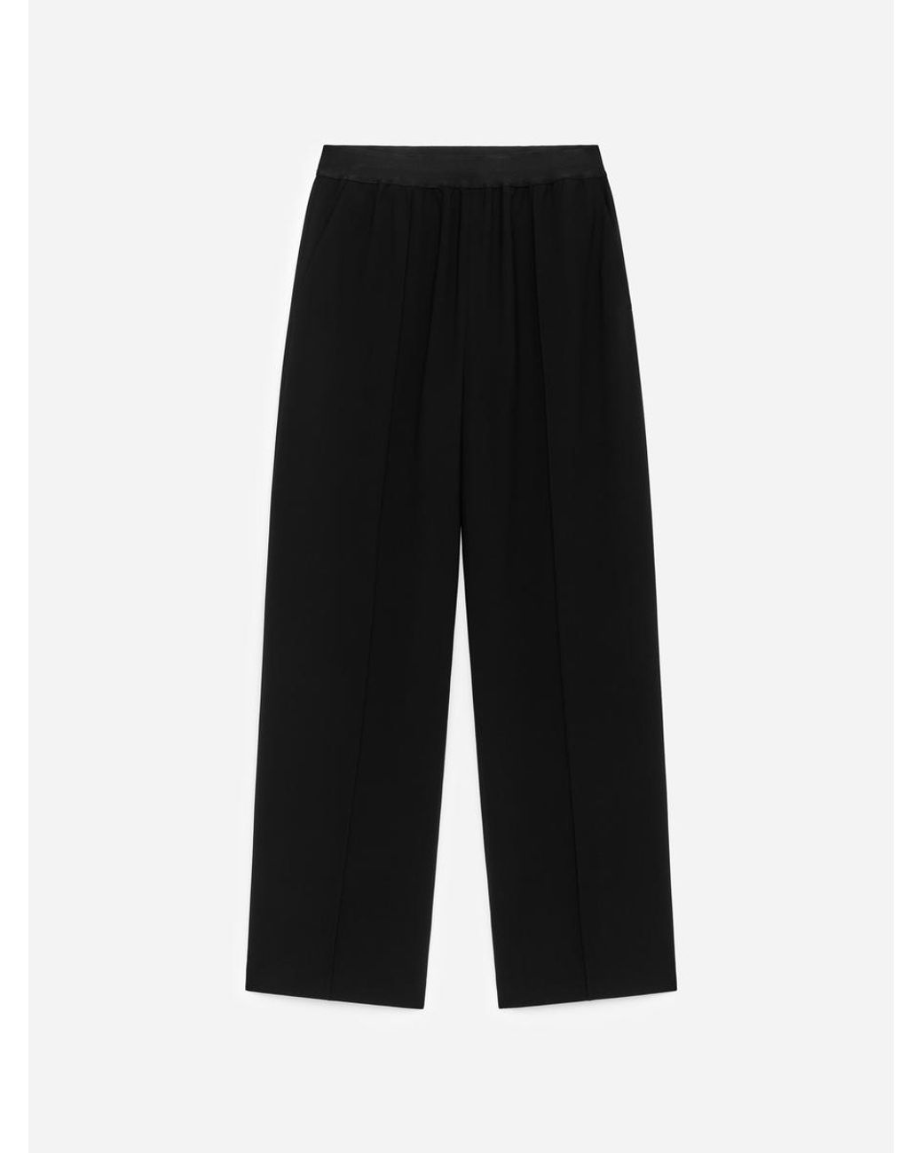 ARKET White Elastic-Waist Twill Trousers