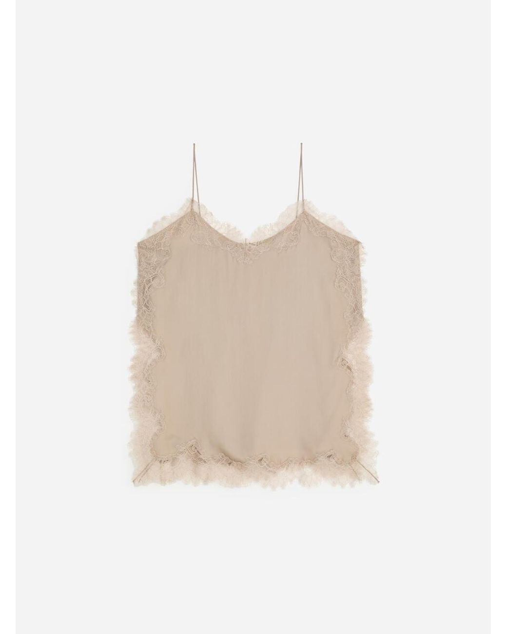 ARKET Natural Lace-Detail Strap Top