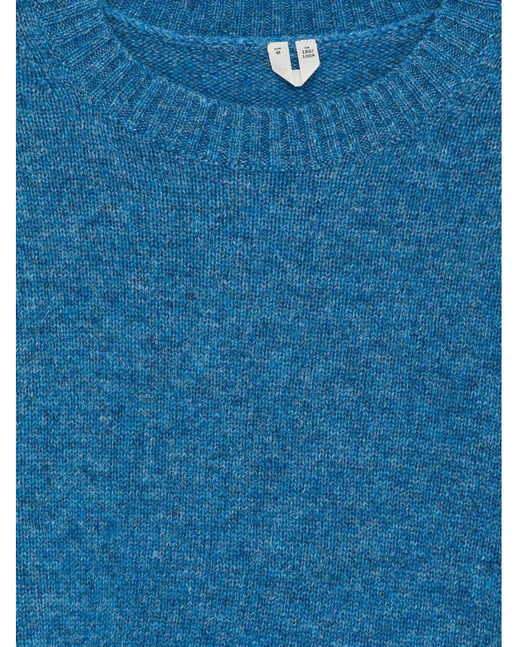 ARKET Blue Crew-Neck Wool Jumper for men
