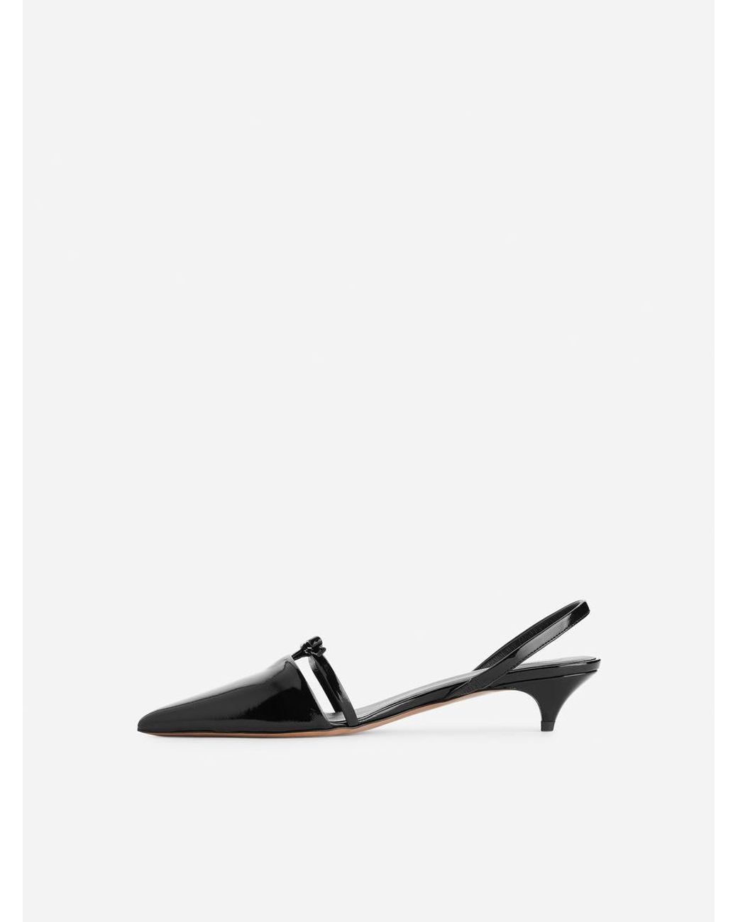 ARKET White Slingback Leather Pumps
