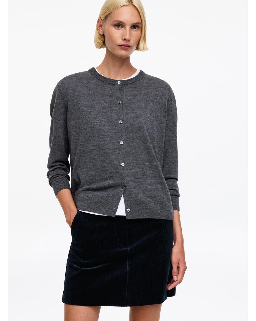 ARKET Blue Corduroy Mini Skirt