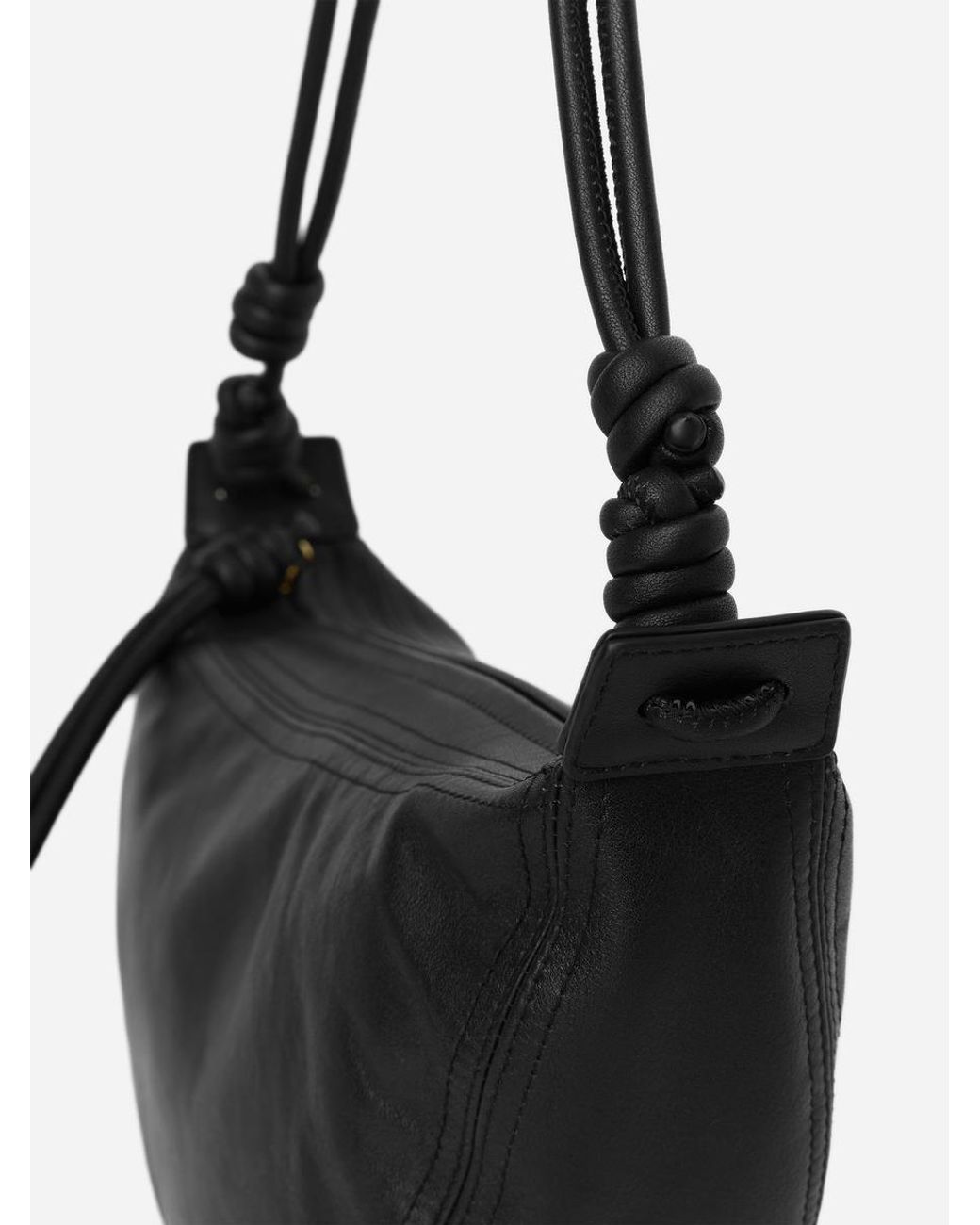 ARKET Natural Crescent Leather Bag