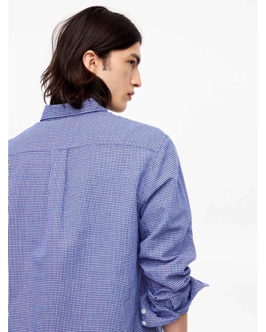ARKET Blue Relaxed Cotton Linen Shirt for men
