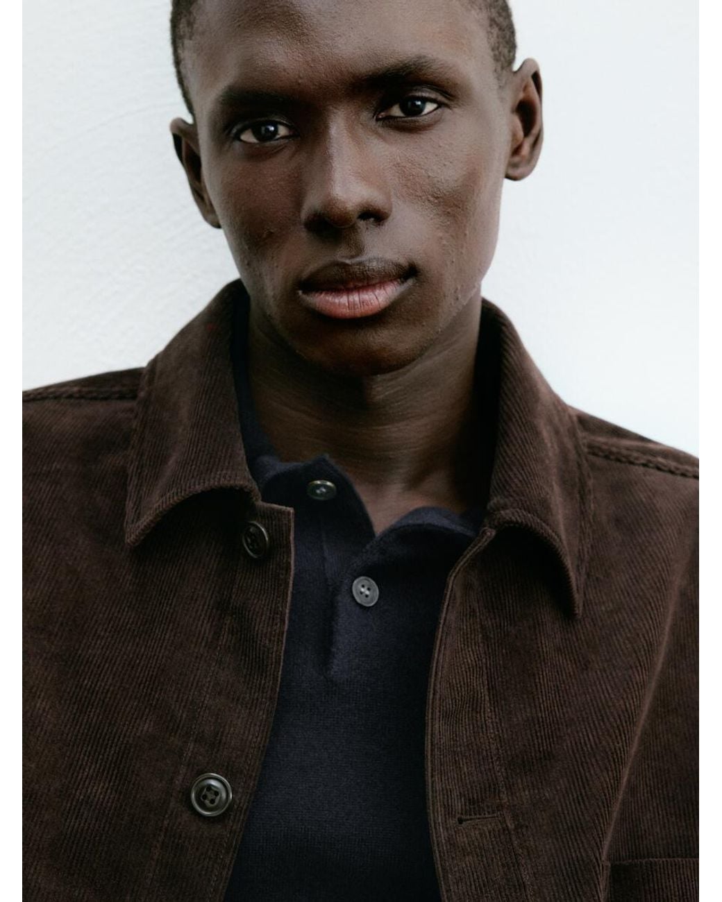 ARKET Black Needlecord Overshirt for men