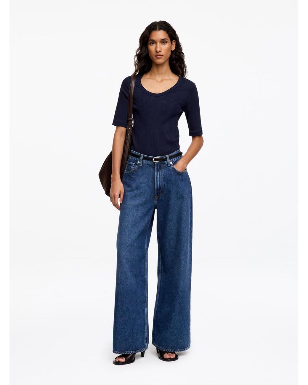 ARKET Blue Cedar Oversized Wide Jeans