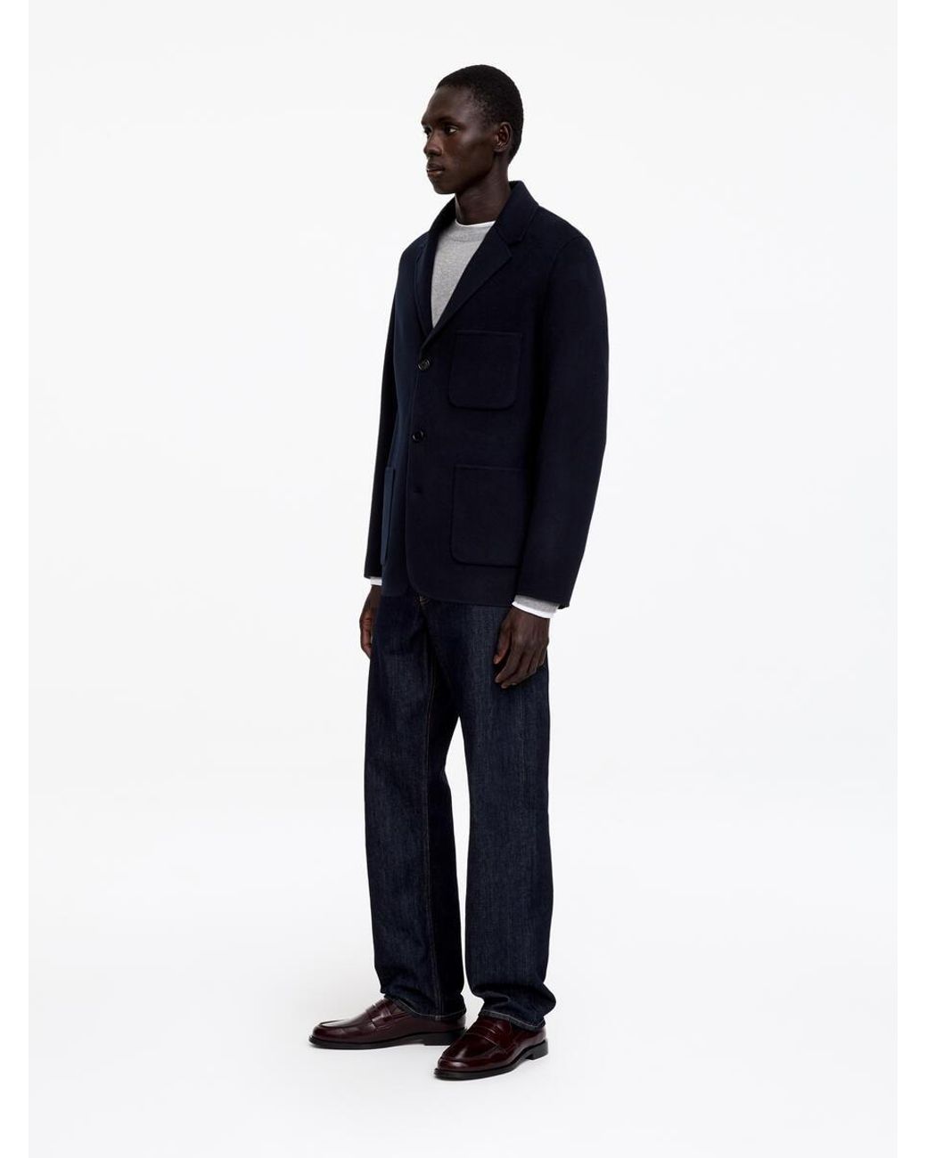 ARKET Blue Wool Doublé Blazer for men