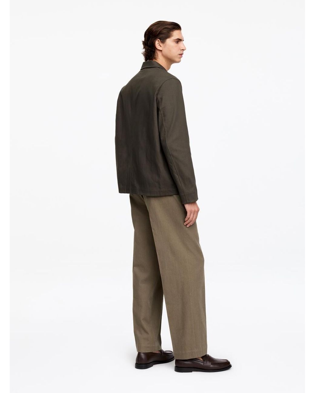 ARKET Natural Loose Linen Blend Trousers for men