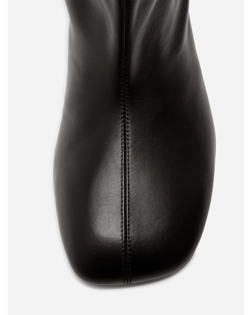 ARKET Black Slouchy Leather Knee Boots