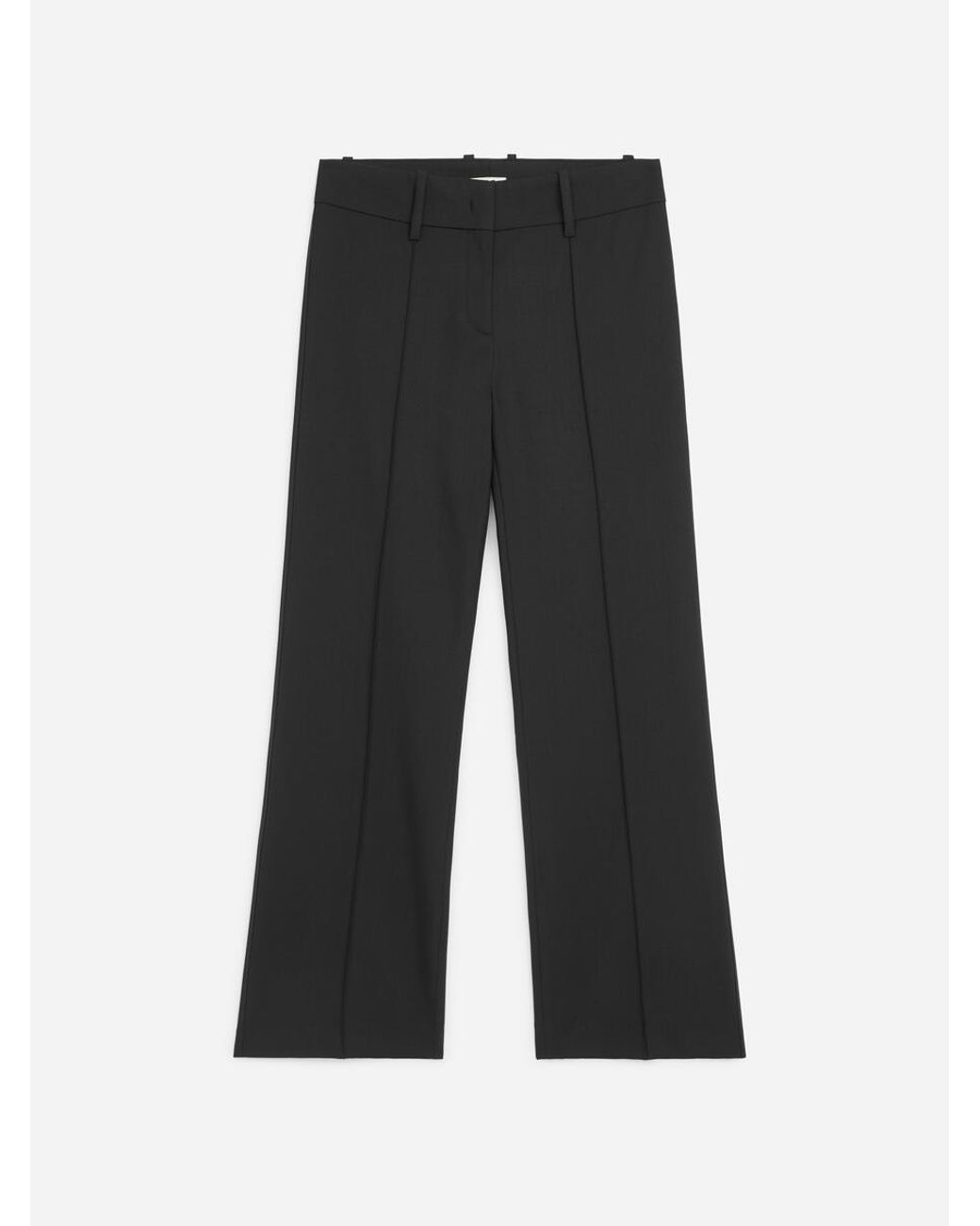 ARKET Black Flared Tailored Trousers