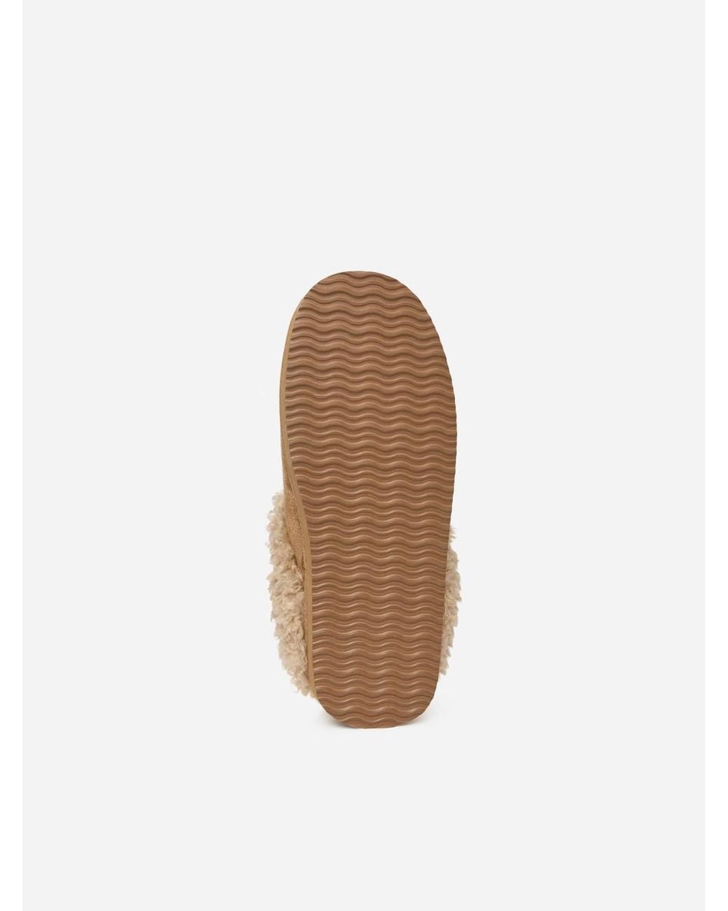ARKET Natural Faux-Fur Slippers