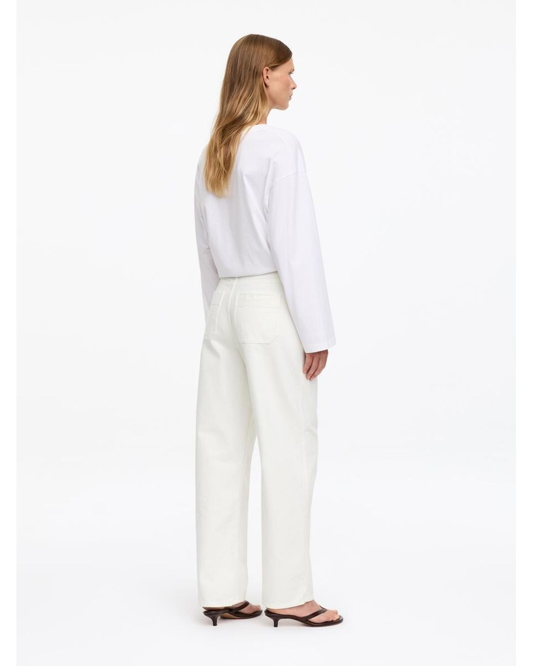 ARKET White Cotton Canvas Utility Trousers