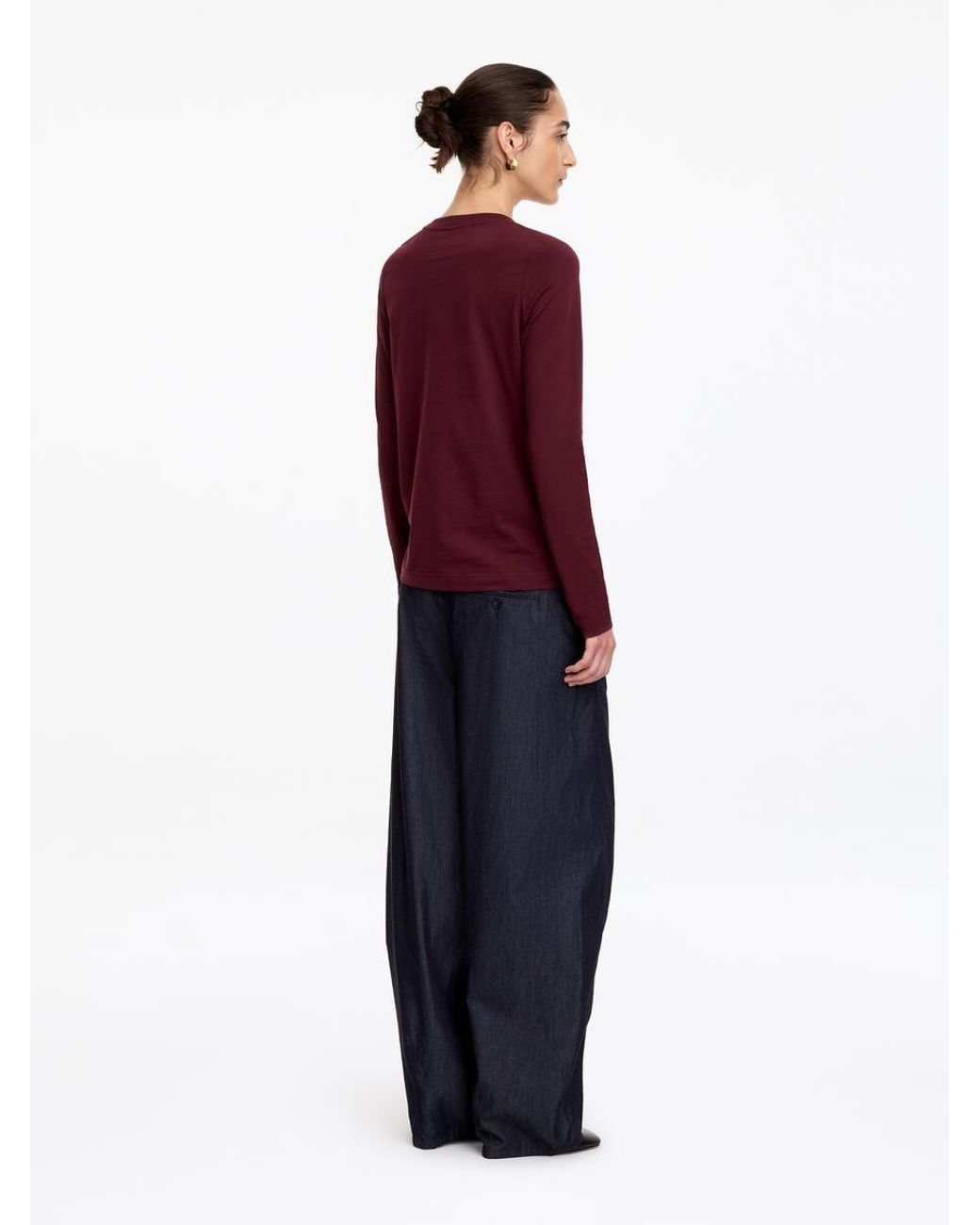 ARKET Red Signature Long-Sleeve T-Shirt